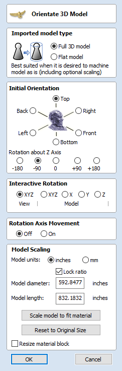 Orientate 3D Model Form